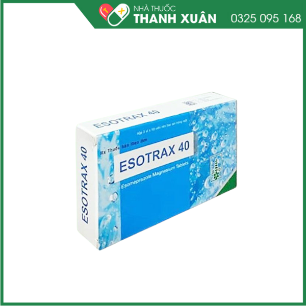 ESOTRAX 40  Điều trị viêm thực quản do trào ngược dạ dày- thực quản